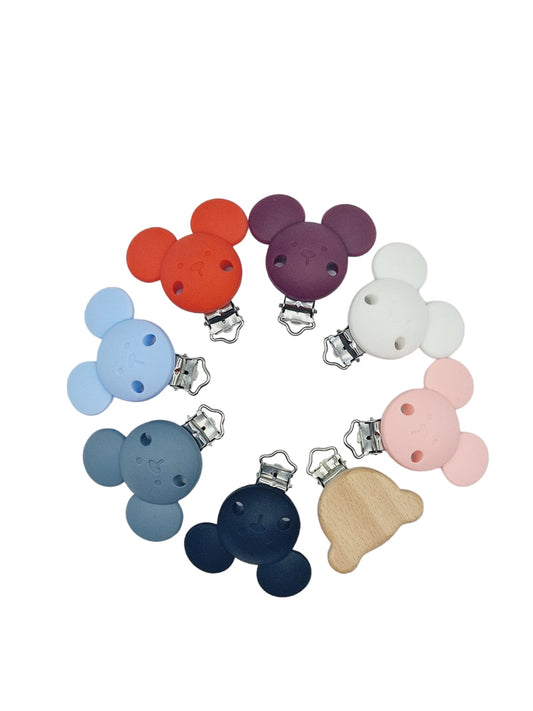 Clips Mickey silicone et bois
